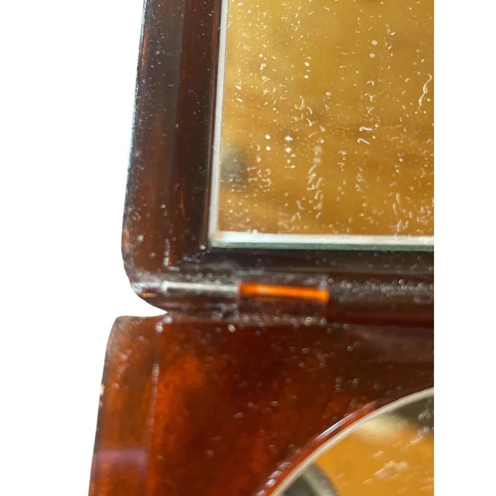 Restoril Vintage Compact Mirror Brown Broken Hinge Tamazapam C Capsules Advertis